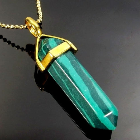 Malachite Gemstone Pendant Necklace